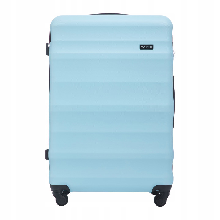 Walizka na 4 kółkach wytrzymały bagaż podróżny VULT01 L Light blue WINGS