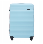 Walizka na 4 kółkach wytrzymały bagaż podróżny VULT01 L Light blue WINGS