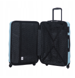 Walizka na 4 kółkach wytrzymały bagaż podróżny VULT01 L Light blue WINGS