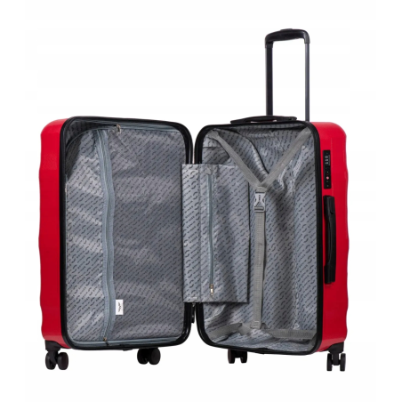 Walizka twarda średnia polipropylen PC17268 M PURPLE 63 l WINGS