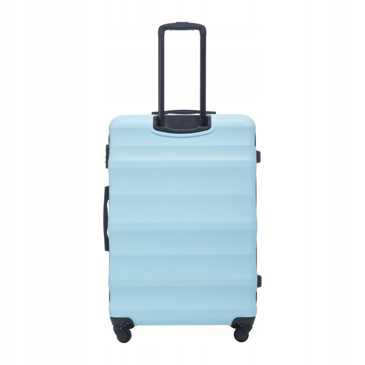 Walizka na 4 kółkach wytrzymały bagaż podróżny VULT01 L Light blue WINGS
