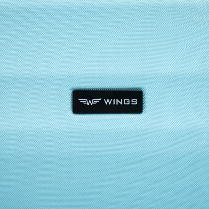 Walizka na 4 kółkach wytrzymały bagaż podróżny VULT01 L Light blue WINGS
