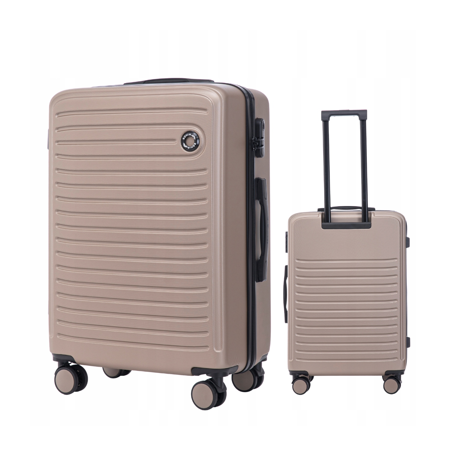 Walizka WINGS twarda średnia ABS CT01 M CHAMPAGNE 63 l