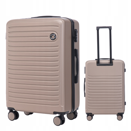 Walizka WINGS twarda średnia ABS CT01 M CHAMPAGNE 63 l