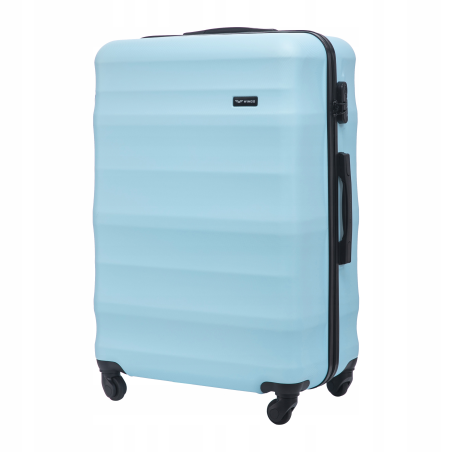 Walizka na 4 kółkach wytrzymały bagaż podróżny VULT01 L Light blue WINGS