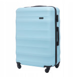 Walizka na 4 kółkach wytrzymały bagaż podróżny VULT01 L Light blue WINGS