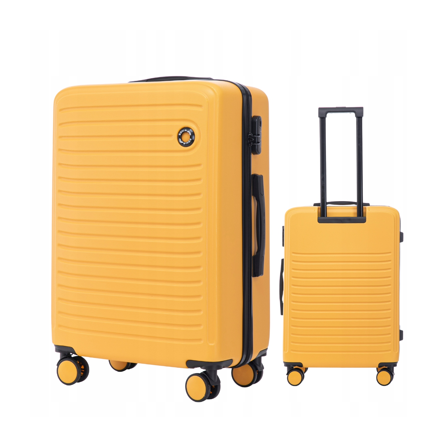 Walizka WINGS twarda średnia ABS CT01 M YELLOW 63 l