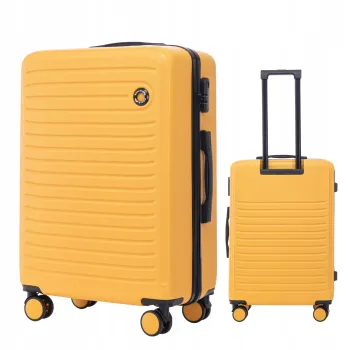Walizka WINGS twarda średnia ABS CT01 M YELLOW 63 l