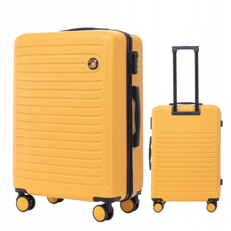 Walizka WINGS twarda średnia ABS CT01 M YELLOW 63 l