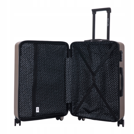 Walizka WINGS twarda średnia ABS CT01 M CHAMPAGNE 63 l