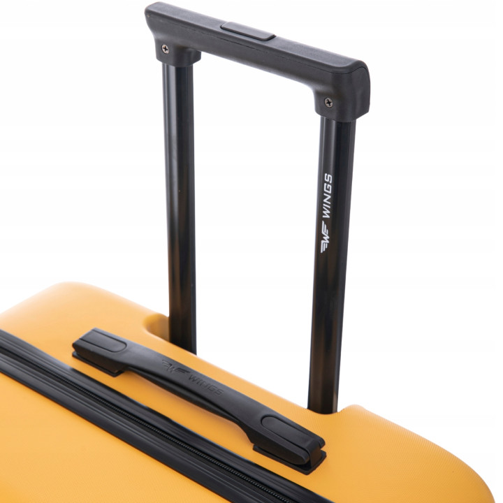 Walizka WINGS twarda średnia ABS CT01 M YELLOW 63 l