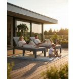 Leżak metal SL01-C SZARY