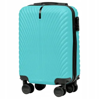 Walizka twarda kabinowa mała ABS SN120 XS LIGHT BLUE 28 l WINGS