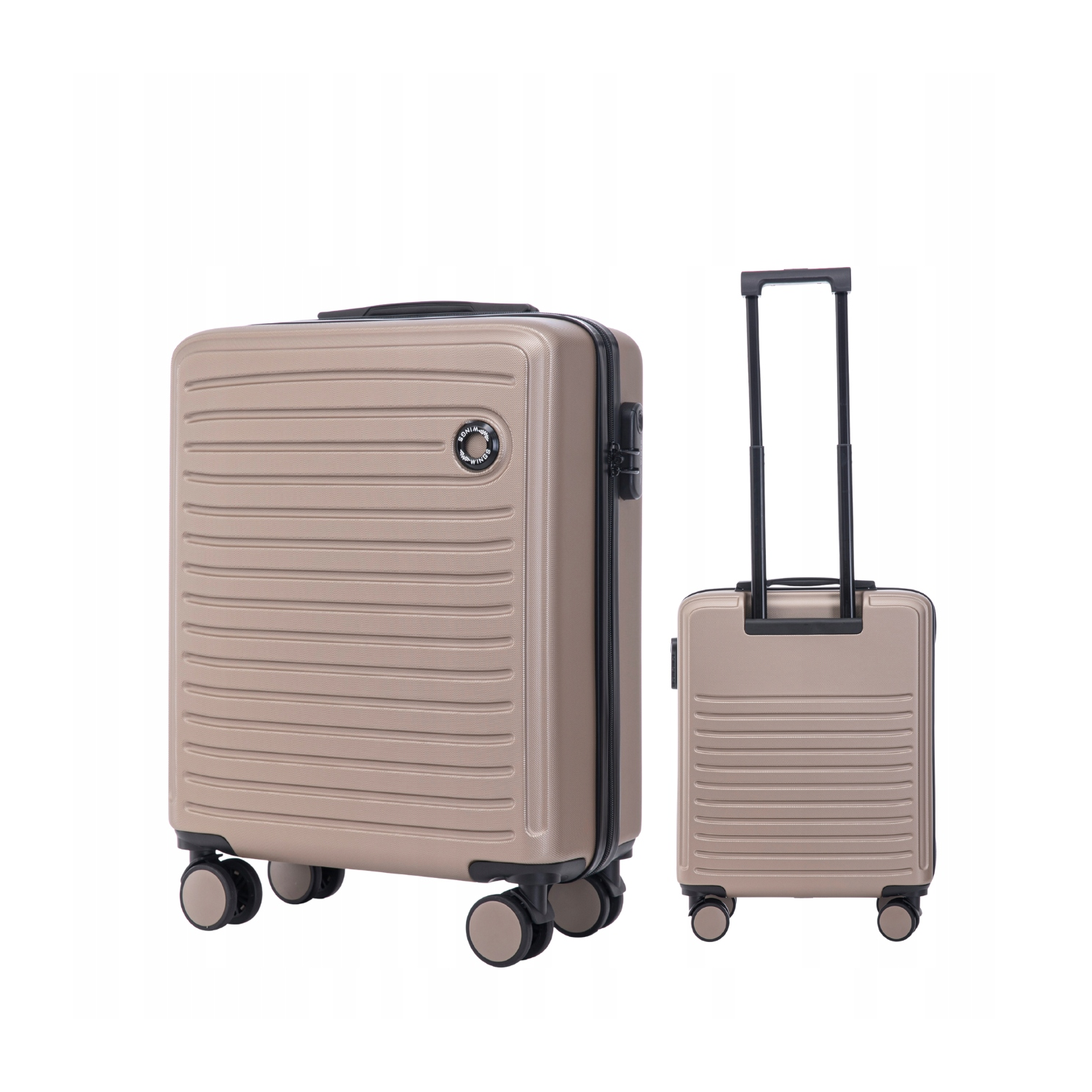 Walizka WINGS twarda kabinowa ABS CT01 S CHAMPAGNE 38 l