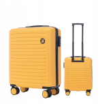 Walizka WINGS twarda kabinowa ABS CT01 S YELLOW 38 l
