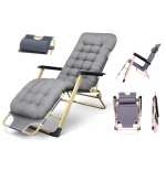 LEŻAK OGRODOWY, METALOWY DC01 SZARY