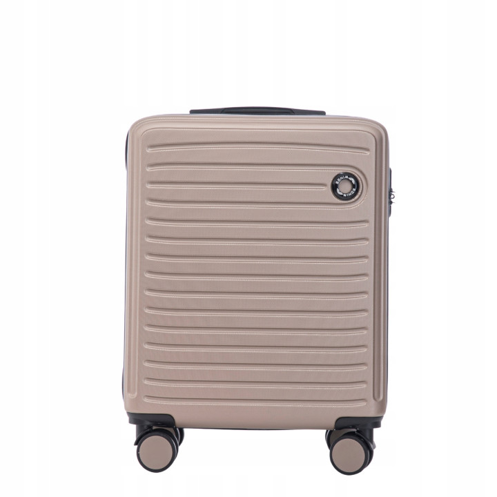 Walizka WINGS twarda kabinowa ABS CT01 S CHAMPAGNE 38 l