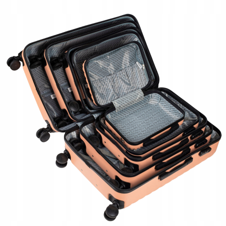 Walizka twarda kabinowa mała ABS SN120 XS LIGHT BLUE 28 l WINGS