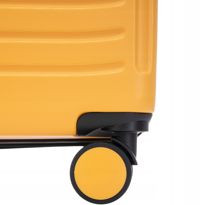 Walizka WINGS twarda średnia ABS CT01 M YELLOW 63 l