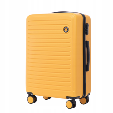 Walizka WINGS twarda średnia ABS CT01 M YELLOW 63 l