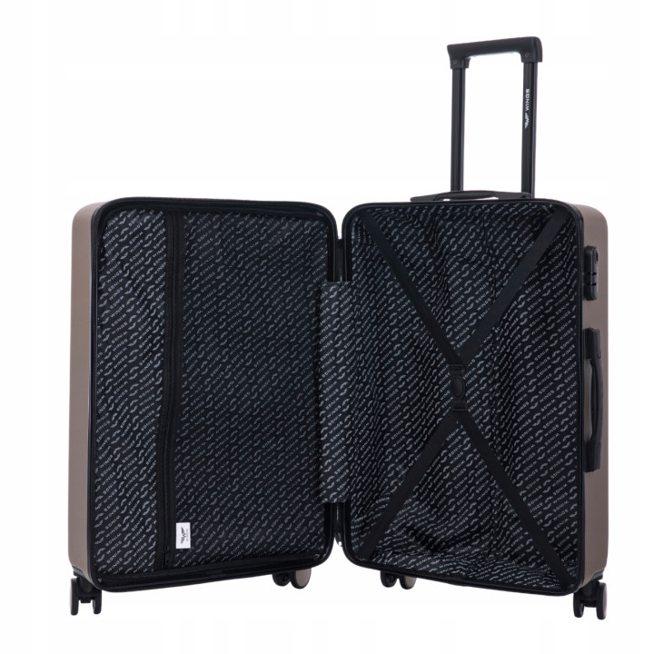 Walizka WINGS twarda kabinowa ABS CT01 S CHAMPAGNE 38 l