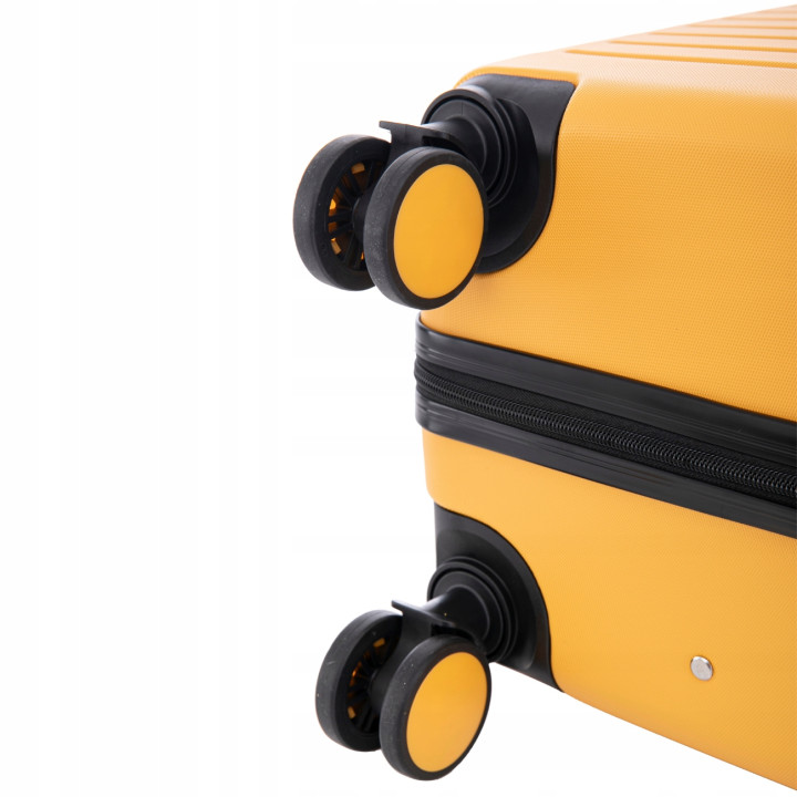 Walizka WINGS twarda kabinowa ABS CT01 S YELLOW 38 l