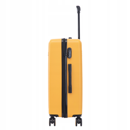 Walizka WINGS twarda średnia ABS CT01 M YELLOW 63 l