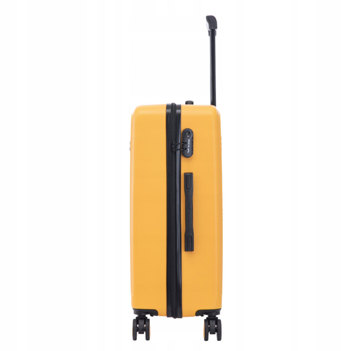 Walizka WINGS twarda średnia ABS CT01 M YELLOW 63 l