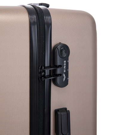 Walizka WINGS twarda kabinowa ABS CT01 S CHAMPAGNE 38 l