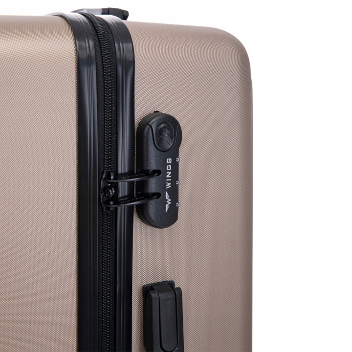 Walizka WINGS twarda kabinowa ABS CT01 S CHAMPAGNE 38 l