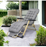 LEŻAK OGRODOWY, METALOWY DC01 SZARY