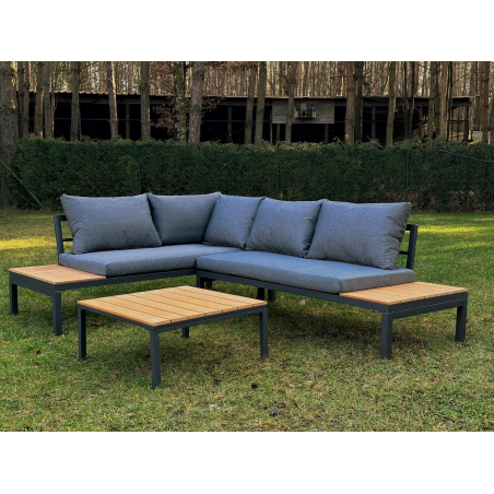 Zestaw mebli ogrodowych metal MAS-XL-03 SZARY