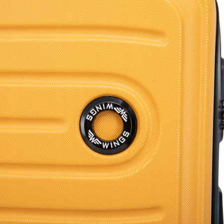 Walizka WINGS twarda kabinowa ABS CT01 S YELLOW 38 l