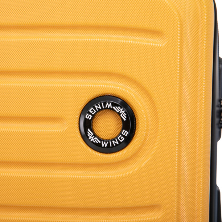 Walizka WINGS twarda kabinowa ABS CT01 S YELLOW 38 l