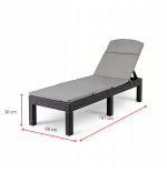 Leżak metal SL01-C SZARY