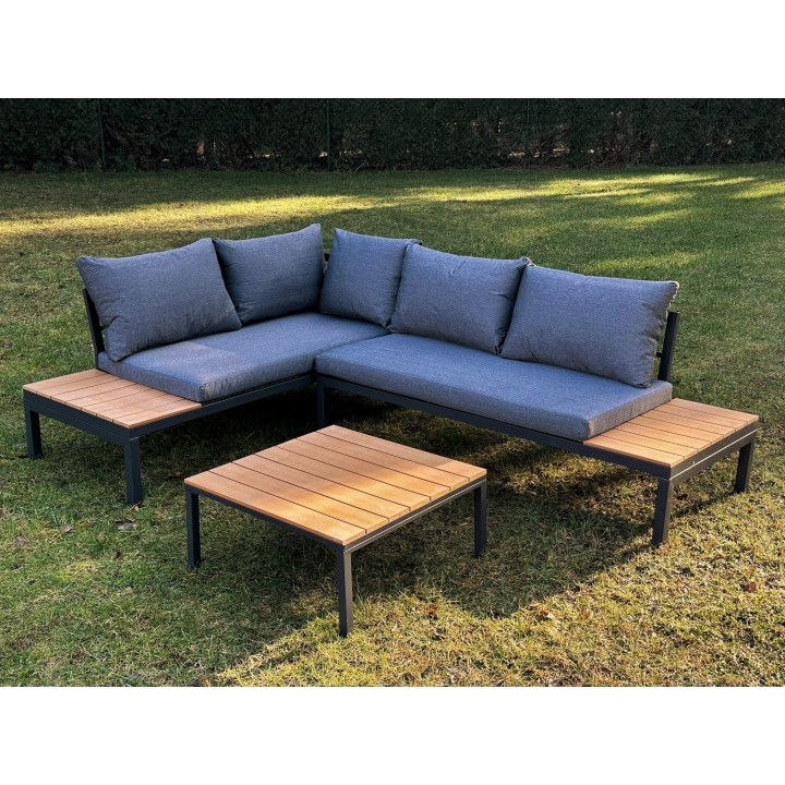 Zestaw mebli ogrodowych metal MAS-XL-03 SZARY