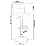 HOKER KRZESŁO BAROWE MONZO CZARNY