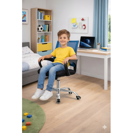 FOTEL KRZESŁO BIUROWE Z55 NIEBIESKI DLA DZIECI