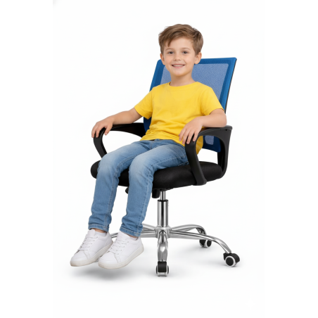 FOTEL KRZESŁO BIUROWE Z55 NIEBIESKI DLA DZIECI