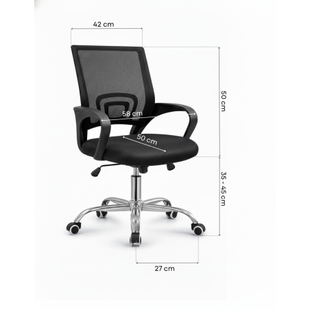 FOTEL KRZESŁO BIUROWE Z55 BLACK DLA DZIECI