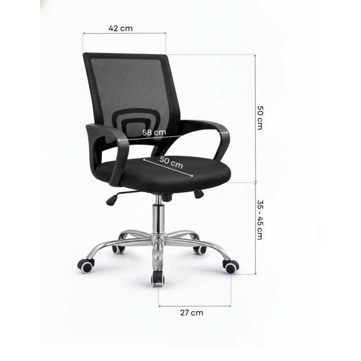FOTEL KRZESŁO BIUROWE Z55 BLACK DLA DZIECI
