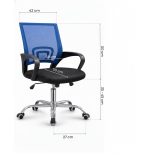 FOTEL KRZESŁO BIUROWE Z55 NIEBIESKI DLA DZIECI