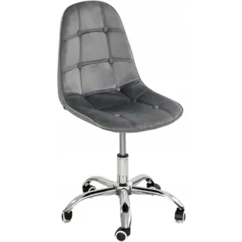 Krzesło biurowe, obrotowe, do biurka,gabinetu regulowane VIENA velvet szare