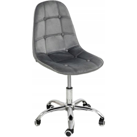 Krzesło biurowe, obrotowe, do biurka,gabinetu regulowane VIENA velvet szare