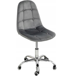 Krzesło biurowe, obrotowe, do biurka,gabinetu regulowane VIENA velvet szare