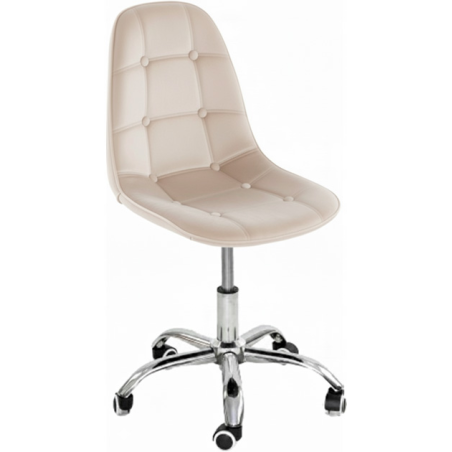 Krzesło biurowe, obrotowe, do biurka,gabinetu regulowane VIENA velvet beżowe