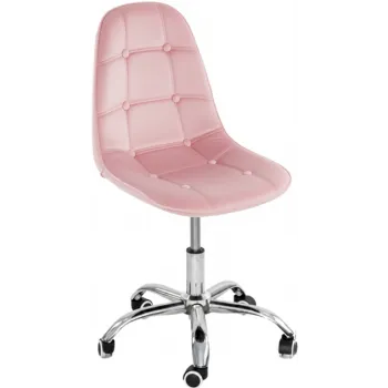 Krzesło biurowe, obrotowe, do biurka,gabinetu regulowane VIENA velvet różowe