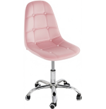 Krzesło biurowe, obrotowe, do biurka,gabinetu regulowane VIENA velvet różowe