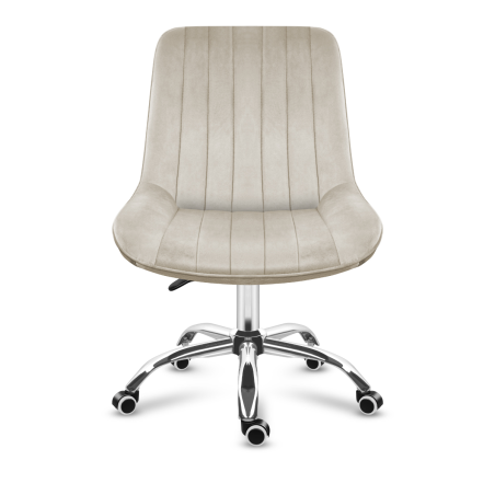 Krzesło/fotel biurowy dla gabinetu, pracowni, kosmetyczne NOTO velur BEŻOWY