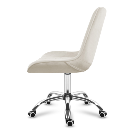 Krzesło/fotel biurowy dla gabinetu, pracowni, kosmetyczne NOTO velur BEŻOWY
